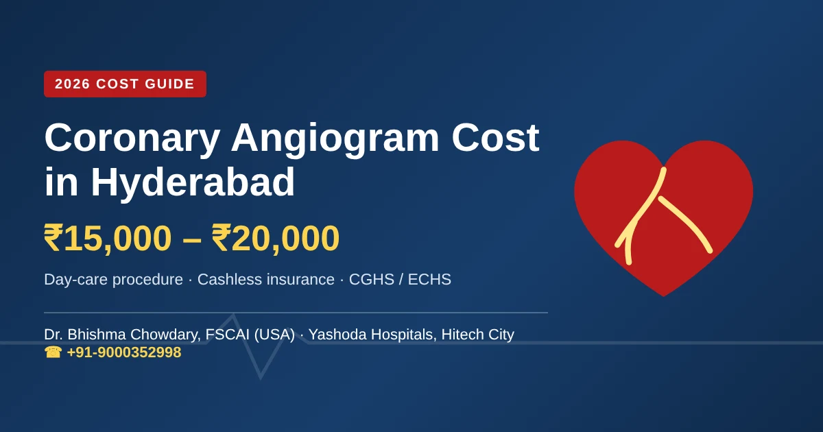 Coronary Angiogram Cost in Hyderabad (2026) | Dr. Bhishma Chowdary